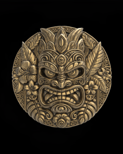 tiki mask wall decor