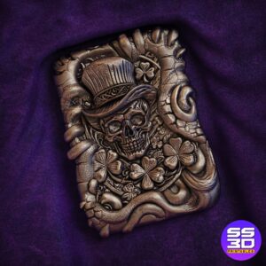 Lucky Skull Shamrock Book – 3D Printable STL