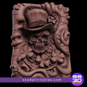 Lucky Skull Shamrock Book - 3D Printable STL - Image 3