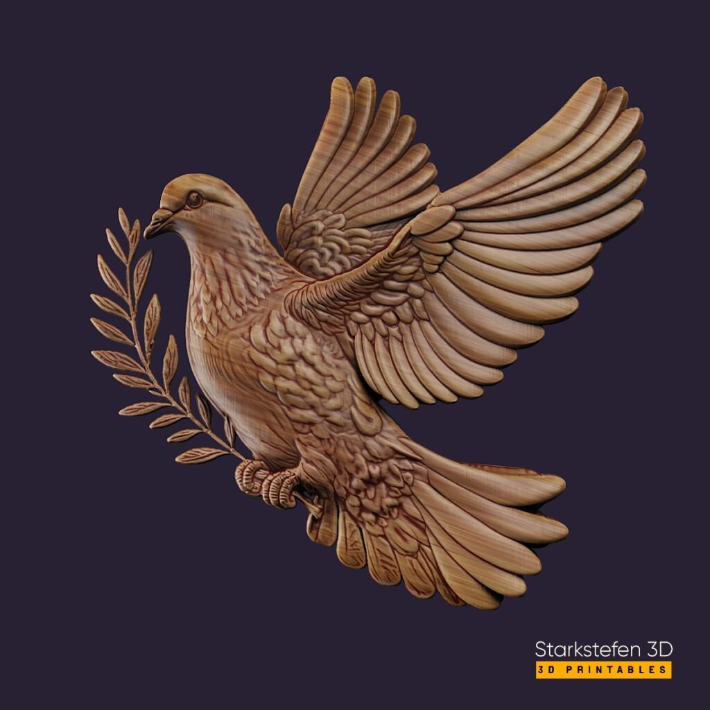 Dove 3D Relief Design - SS3DPRINTABLES