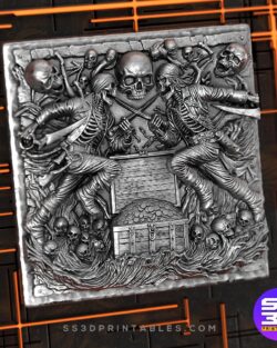 Pirates fight for Treasure Bas relief -Exclusive Stl