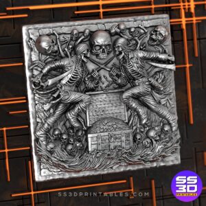 Pirates fight for Treasure Bas relief -Exclusive Stl