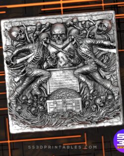 Pirates fight for Treasure Bas relief -Exclusive Stl
