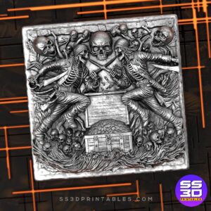 Pirates fight for Treasure Bas relief -Exclusive Stl