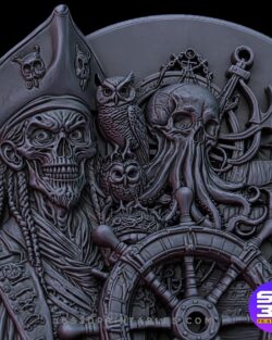 Pirated skull Exclusive Relief Art