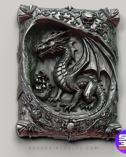 Dragon pirate ship Relief-One-Time STL
