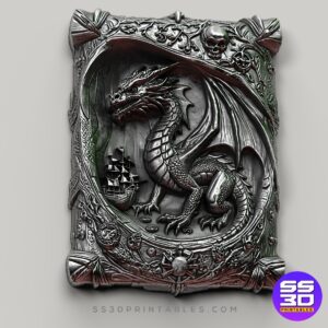 Dragon pirate ship Relief-One-Time STL