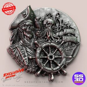 Pirated skull Exclusive Relief Art