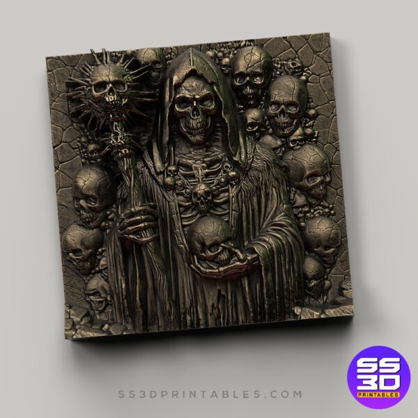 Grim Reaper art 3D releif stl-  Exclusive - Image 4