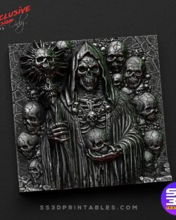 Grim Reaper art 3D releif stl- Exclusive