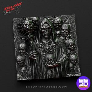 Grim Reaper art 3D releif stl-  Exclusive