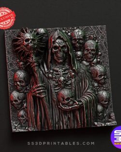 Grim Reaper art 3D releif stl- Exclusive