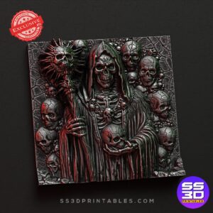 Grim Reaper art 3D releif stl-  Exclusive