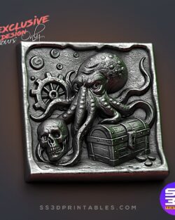 Octopus Treasure Guardian – Exclusive Single-User STL Design by SS3DPrintables