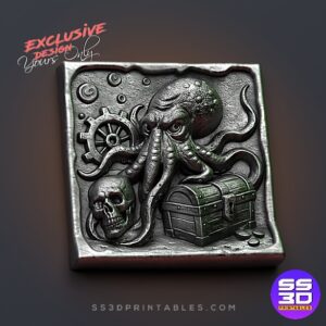 Octopus Treasure Guardian – Exclusive Single-User STL Design by SS3DPrintables