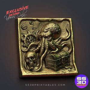 Octopus Treasure Guardian – Exclusive Single-User STL Design by SS3DPrintables - Image 3