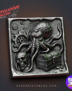 Octopus Treasure Guardian – Exclusive Single-User STL Design by SS3DPrintables