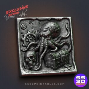 Octopus Treasure Guardian – Exclusive Single-User STL Design by SS3DPrintables