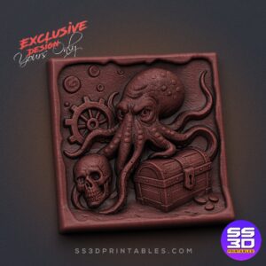 Octopus Treasure Guardian – Exclusive Single-User STL Design by SS3DPrintables - Image 4