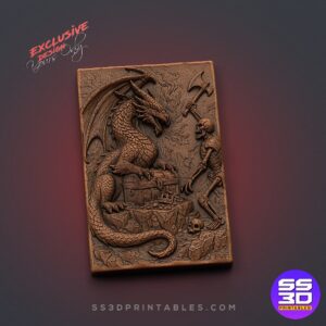 Dragon Saves the Treasure – Exclusive 3D Relief STL