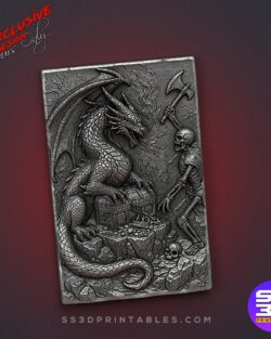Dragon Saves the Treasure – Exclusive 3D Relief STL