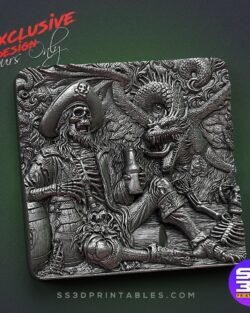 Drunken pirate and Dragon -Exclusive Stl