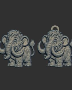 cartoon elephant cnc model