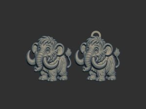 cartoon elephant cnc model