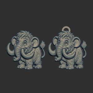 cartoon elephant cnc model
