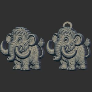 cartoon elephant cnc model