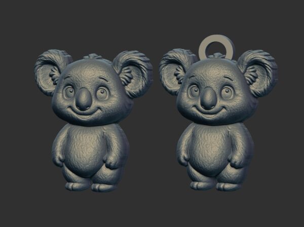 koala bears cartoon keychain cnc model - Image 2