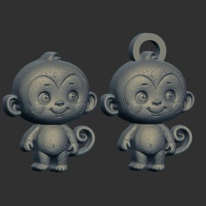 cartoon monkey cnc model