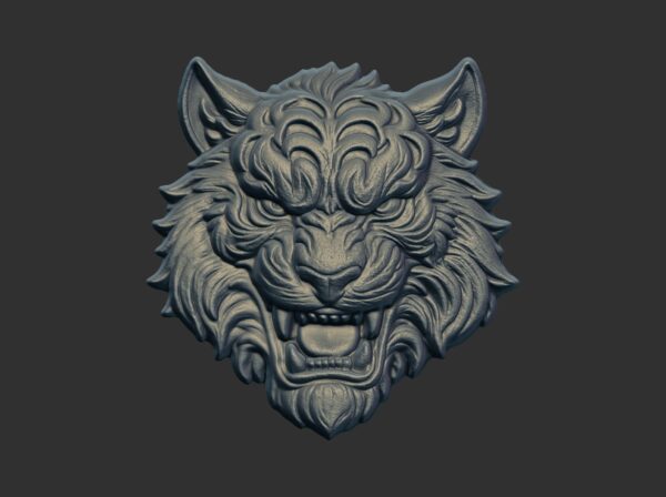 Tiger Head Sculpture cnc