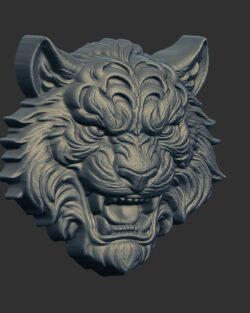 Tiger Head Sculpture cnc