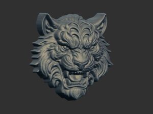 Tiger Head Sculpture cnc - Image 2