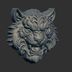 Tiger Head Sculpture cnc