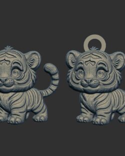 cartoon tiger pentant cnc model