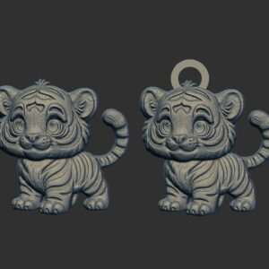 cartoon tiger pentant cnc model