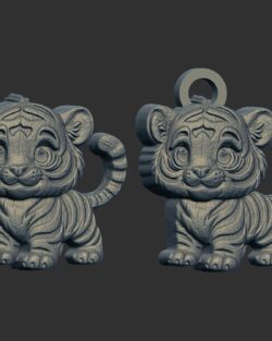 cartoon tiger pentant cnc model