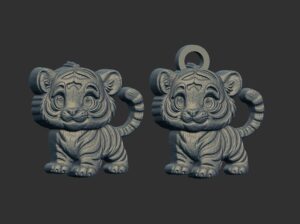 cartoon tiger pentant cnc model - Image 2