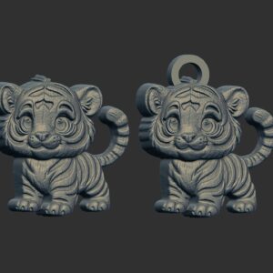 cartoon tiger pentant cnc model
