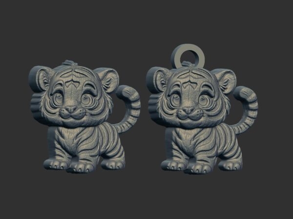 cartoon tiger pentant cnc model - Image 2