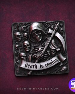 Death Is Coming – Grim Reaper Bas Relief STL