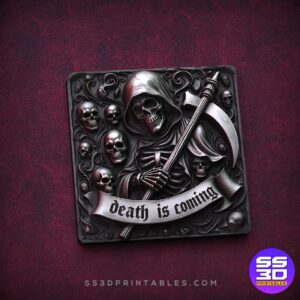 Death Is Coming – Grim Reaper Bas Relief STL