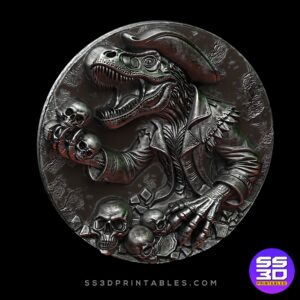 T-Rex Pirate Skull Series stl