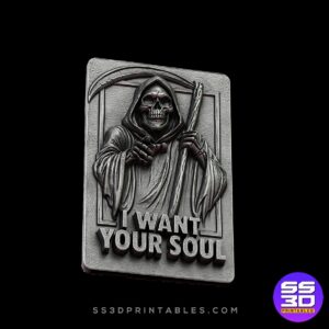 Grim Reaper Bas Relief STL -I Want Your Soul - Image 3