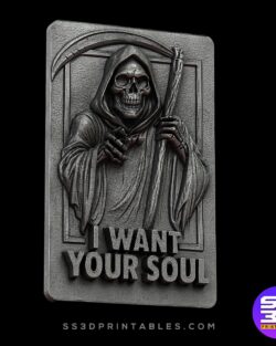 Grim Reaper Bas Relief STL -I Want Your Soul