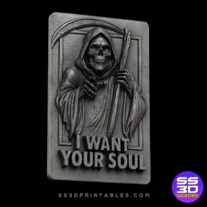 Grim Reaper Bas Relief STL -I Want Your Soul