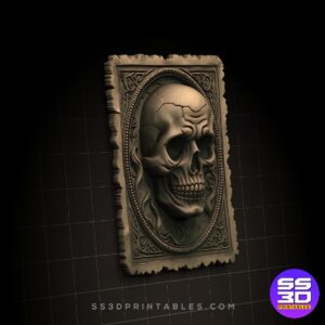 Skull Card Vintage Ticket Relief - Image 3