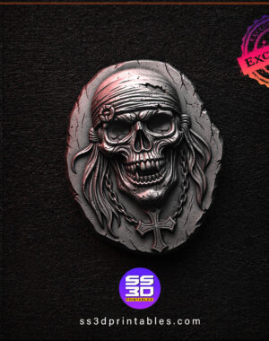 Pirate Skull Pack of 4 – Exclusive 3D Printable STL Files - Image 2